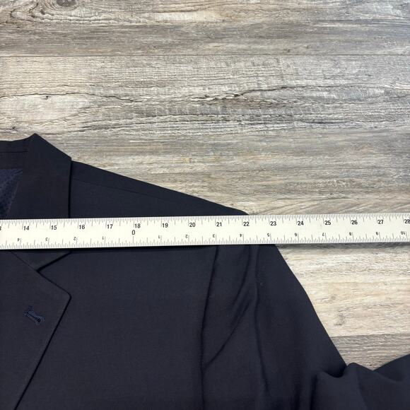 Oak Hill Blue 54 Perfect Fit 2 Button Single Breasted Notch Sports Coat Blazer - Picture 12 of 15